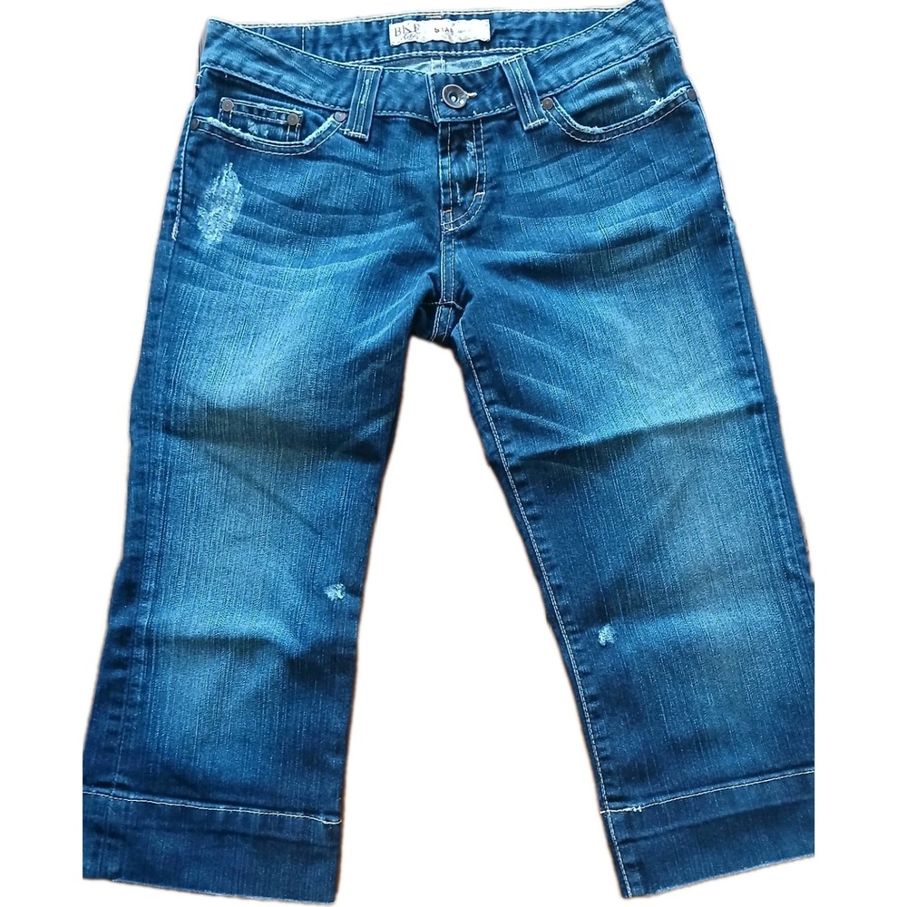 Buckle Women's Blue Distressed Cropped Jeans